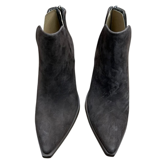 Vince Camuto Sleek Brown Ankle Boots with Chunky Heel and Side Cutouts Size 6.5 - Picture 2 of 9